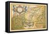 Map of Northeastern Italy, Verona-Abraham Ortelius-Framed Stretched Canvas