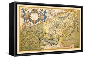 Map of Northeastern Italy, Verona-Abraham Ortelius-Framed Stretched Canvas