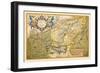 Map of Northeastern Italy, Verona-Abraham Ortelius-Framed Art Print