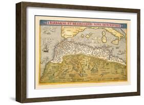 Map of Northern Africa-Abraham Ortelius-Framed Art Print