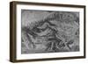 'Map of Northern Italy, Showing the Watershed of the Arno', c1480 (1945)-Leonardo Da Vinci-Framed Giclee Print