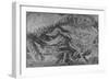 'Map of Northern Italy, Showing the Watershed of the Arno', c1480 (1945)-Leonardo Da Vinci-Framed Giclee Print