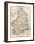 Map of Northumberland, England, 1870s-null-Framed Giclee Print