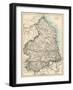 Map of Northumberland, England, 1870s-null-Framed Giclee Print