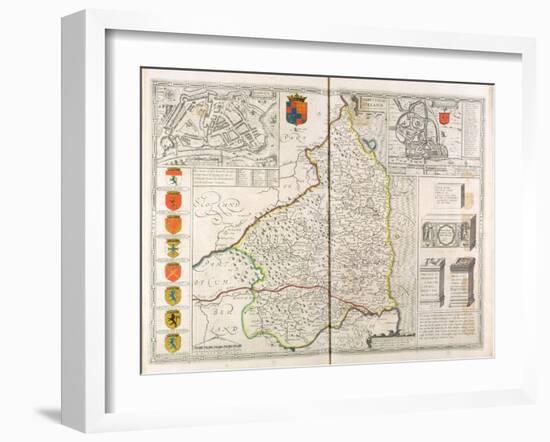 Map of Northumberland, from 'The Theatre of the Empire of Great Britaine', 1611-12-John Speed-Framed Giclee Print