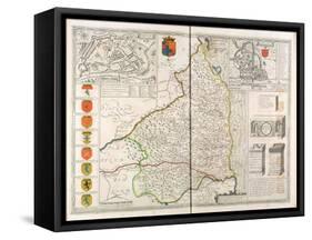 Map of Northumberland, from 'The Theatre of the Empire of Great Britaine', 1611-12-John Speed-Framed Stretched Canvas