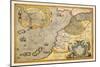 Map of Northwestern Africa-Abraham Ortelius-Mounted Art Print
