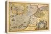 Map of Northwestern Africa-Abraham Ortelius-Stretched Canvas