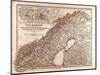 Map of Norway and Sweden, 1872-null-Mounted Giclee Print