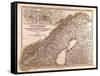 Map of Norway and Sweden, 1872-null-Framed Stretched Canvas