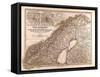 Map of Norway and Sweden, 1872-null-Framed Stretched Canvas