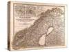 Map of Norway and Sweden, 1872-null-Stretched Canvas