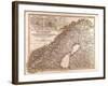 Map of Norway and Sweden, 1872-null-Framed Giclee Print