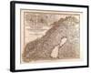 Map of Norway and Sweden, 1872-null-Framed Giclee Print