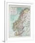 Map of Norway and Sweden 1899-null-Framed Giclee Print