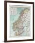 Map of Norway and Sweden 1899-null-Framed Giclee Print