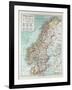 Map of Norway and Sweden 1899-null-Framed Giclee Print