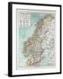 Map of Norway and Sweden 1899-null-Framed Giclee Print