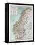 Map of Norway and Sweden 1899-null-Framed Stretched Canvas