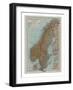 Map of Norway and Sweden, c19th century-Unknown-Framed Giclee Print