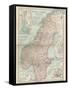 Map of Norway and Sweden. Inset of Kristianiafjord and Vicinity, and Stockholm and Vicinity-Encyclopaedia Britannica-Framed Stretched Canvas