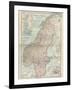 Map of Norway and Sweden. Inset of Kristianiafjord and Vicinity, and Stockholm and Vicinity-Encyclopaedia Britannica-Framed Art Print
