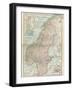 Map of Norway and Sweden. Inset of Kristianiafjord and Vicinity, and Stockholm and Vicinity-Encyclopaedia Britannica-Framed Art Print