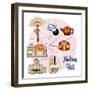 Map of Notting Hill-Claire Huntley-Framed Giclee Print