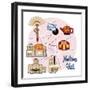 Map of Notting Hill-Claire Huntley-Framed Giclee Print