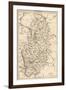 Map of Nottinghamshire, England, 1870s-null-Framed Giclee Print