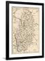 Map of Nottinghamshire, England, 1870s-null-Framed Giclee Print