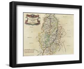 Map of Nottinghamshire-Robert Morden-Framed Giclee Print