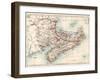 Map of Nova Scotia, Prince Edward Island, and New Brunswick, 1870s-null-Framed Premium Giclee Print