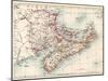Map of Nova Scotia, Prince Edward Island, and New Brunswick, 1870s-null-Mounted Premium Giclee Print