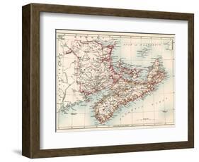 Map of Nova Scotia, Prince Edward Island, and New Brunswick, 1870s-null-Framed Giclee Print