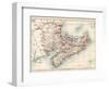 Map of Nova Scotia, Prince Edward Island, and New Brunswick, 1870s-null-Framed Giclee Print