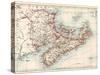 Map of Nova Scotia, Prince Edward Island, and New Brunswick, 1870s-null-Stretched Canvas