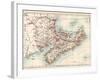 Map of Nova Scotia, Prince Edward Island, and New Brunswick, 1870s-null-Framed Giclee Print