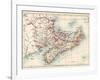 Map of Nova Scotia, Prince Edward Island, and New Brunswick, 1870s-null-Framed Giclee Print