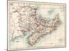 Map of Nova Scotia, Prince Edward Island, and New Brunswick, 1870s-null-Mounted Giclee Print