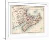 Map of Nova Scotia, Prince Edward Island, and New Brunswick, 1870s-null-Framed Giclee Print