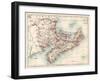 Map of Nova Scotia, Prince Edward Island, and New Brunswick, 1870s-null-Framed Giclee Print