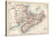 Map of Nova Scotia, Prince Edward Island, and New Brunswick, 1870s-null-Stretched Canvas