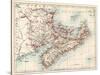 Map of Nova Scotia, Prince Edward Island, and New Brunswick, 1870s-null-Stretched Canvas