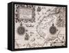 Map of Nova Zembla from Diarium Nauticum, seu vera descriptio trium navigationum admirandarum-Gerrit de Veer-Framed Stretched Canvas