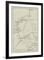 Map of Nubia and the Nile from Assouan to Khartoum-null-Framed Giclee Print