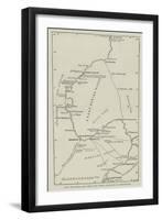 Map of Nubia and the Nile from Assouan to Khartoum-null-Framed Giclee Print