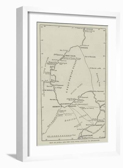 Map of Nubia and the Nile from Assouan to Khartoum-null-Framed Giclee Print