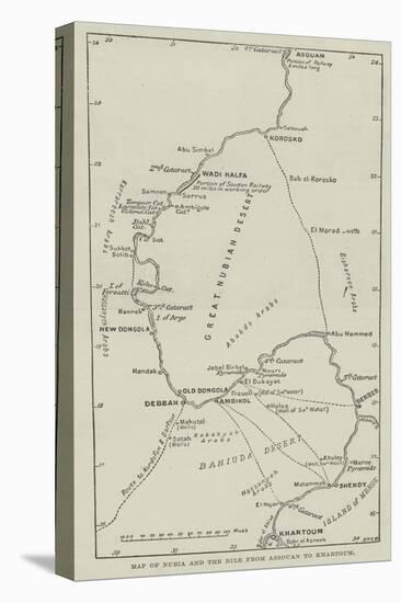 Map of Nubia and the Nile from Assouan to Khartoum-null-Stretched Canvas