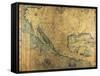 Map of Nueva Espana-Jose Antonio Alzate-Framed Stretched Canvas